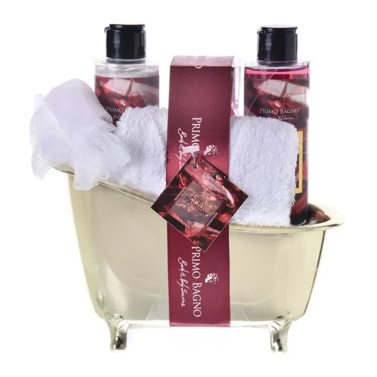 Gold Bathtub Ruby Passion Αφρόλουτρο 150ml, Λοσιόν Σώματος 150ml, Άλατα 100g, Σφουγγάρι & Πετσετάκι