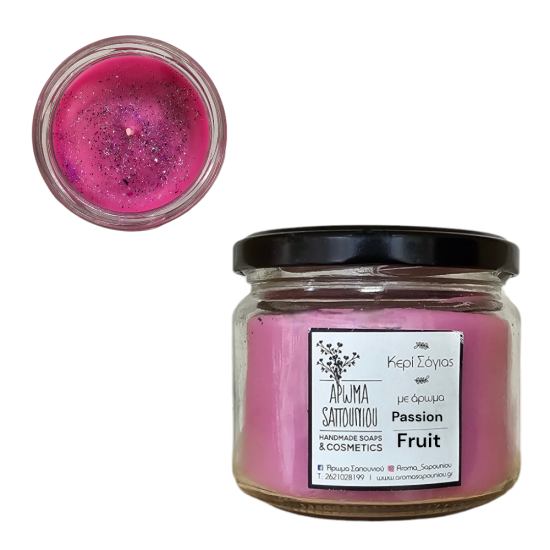 Χειροποίητο Κερί Σόγιας – Passion Fruit 250γρ